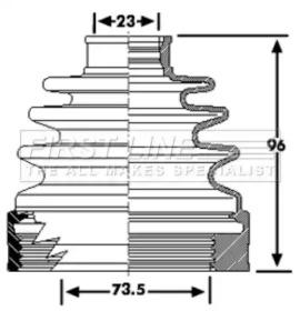 First Line/KeyParts FCB6222 Dust boot kit axle joint First Line/KeyParts FCB6222 Dust boot kit axle joint
