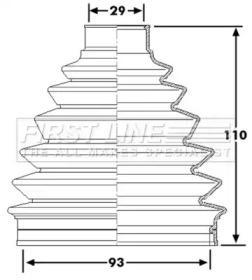 First Line/KeyParts FCB6227R Пильник привідного валу First Line/KeyParts FCB6227R Пильник привідного валу