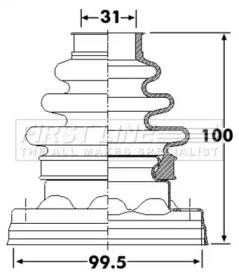 First Line/KeyParts FCB6259 Пильник привідного валу