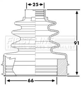 First Line/KeyParts FCB6265 Dust boot kit axle joint First Line/KeyParts FCB6265 Dust boot kit axle joint