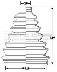 First Line/KeyParts FCB6278 Пыльник приводного вала First Line/KeyParts FCB6278 Пыльник приводного вала