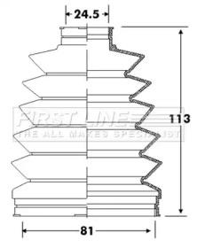 First Line/KeyParts FCB6316 Dust boot kit axle joint First Line/KeyParts FCB6316 Dust boot kit axle joint