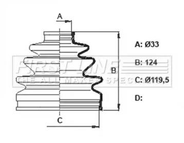 First Line/KeyParts FCB6328 Пильник привідного валу First Line/KeyParts FCB6328 Пильник привідного валу