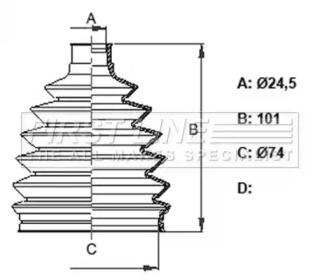 First Line/KeyParts FCB6330 Пыльник приводного вала First Line/KeyParts FCB6330 Пыльник приводного вала