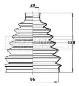 First Line/KeyParts FCB6341 Dust boot kit axle joint First Line/KeyParts FCB6341 Dust boot kit axle joint