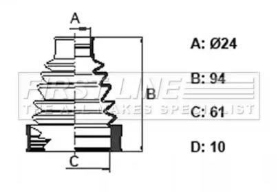 First Line/KeyParts FCB6351 Пильник привідного валу