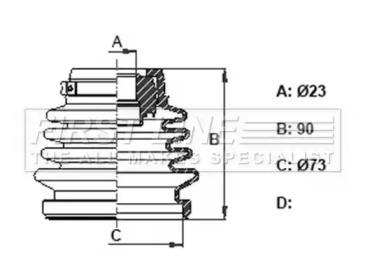 First Line/KeyParts FCB6352 Пыльник приводного вала