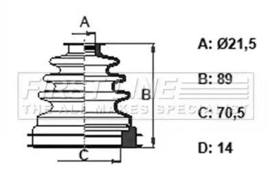 First Line/KeyParts FCB6357 Dust boot kit axle joint