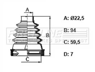 First Line/KeyParts FCB6368 Dust boot kit axle joint