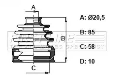 First Line/KeyParts FCB6371 Dust boot kit axle joint First Line/KeyParts FCB6371 Dust boot kit axle joint