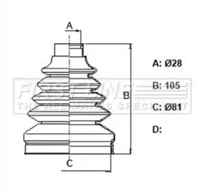 First Line/KeyParts FCB6377 Пильник привідного валу First Line/KeyParts FCB6377 Пильник привідного валу