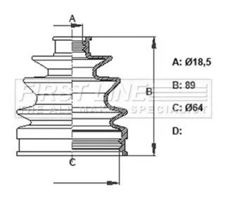 First Line/KeyParts FCB6378 Пильник привідного валу First Line/KeyParts FCB6378 Пильник привідного валу