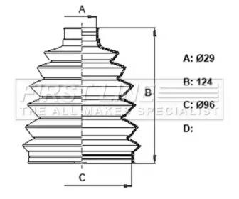 First Line/KeyParts FCB6384 Пыльник приводного вала