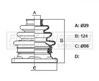 First Line/KeyParts FCB6385 Пильник привідного валу