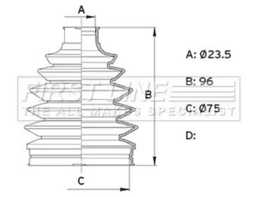 First Line/KeyParts FCB6415 Пильник привідного валу