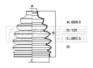 First Line/KeyParts FCB6427 Dust boot kit axle joint First Line/KeyParts FCB6427 Dust boot kit axle joint