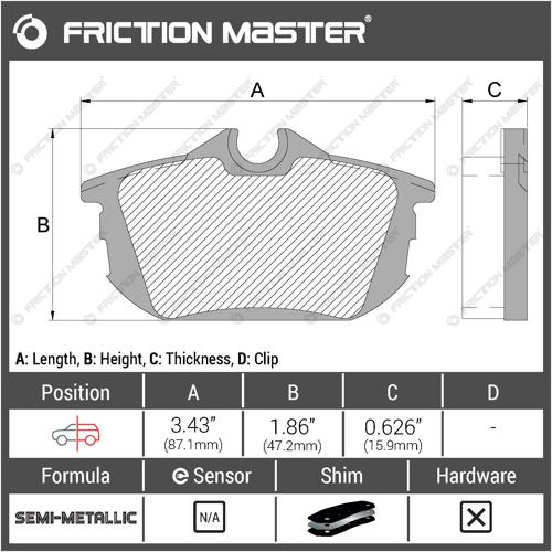 Friction Master MKD838 Колодки гальмівні Friction Master MKD838 Колодки гальмівні