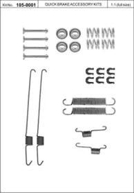Kawe 105-0001 Монтажний комплект гальмівних колодок