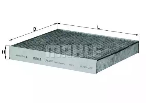 Mahle Original LAK 297 Фільтр салона Mahle Original LAK 297 Фільтр салона