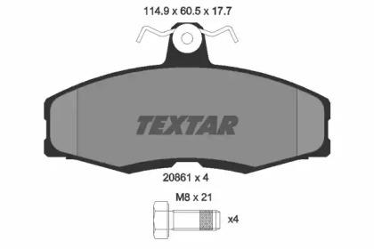 Textar 2086105 Колодки гальмівні Textar 2086105 Колодки гальмівні