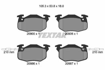 Textar 89001500 Комплект гальмівних дисків з колодками Textar 89001500 Комплект гальмівних дисків з колодками