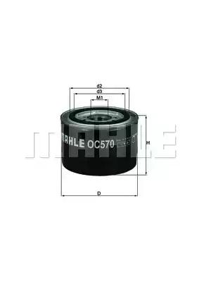 Mahle Original OC 570 Фільтр масляний Mahle Original OC 570 Фільтр масляний