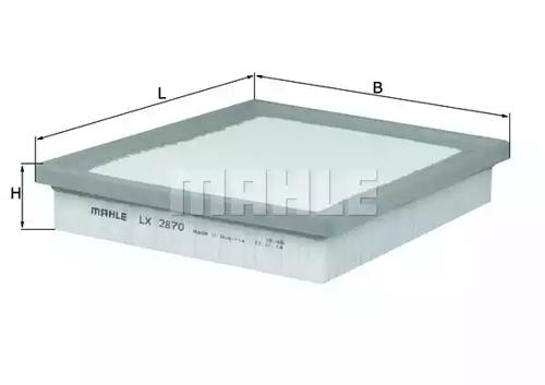 Mahle Original LX2870 Фільтр повітряний Mahle Original LX2870 Фільтр повітряний