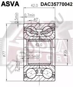 Asva DAC35770042 Wheel bearing Asva DAC35770042 Wheel bearing