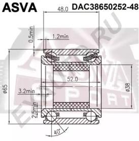 Asva DAC38650252-48 Wheel bearing Asva DAC38650252-48 Wheel bearing