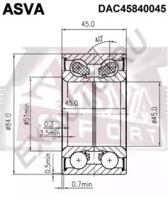 Asva DAC45840045 Wheel bearing Asva DAC45840045 Wheel bearing