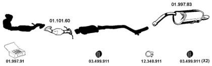 Eberspacher 012013 Глушник вихлопних газів кінцевий Eberspacher 012013 Глушник вихлопних газів кінцевий