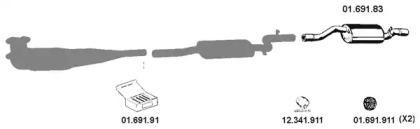 Eberspacher 012030 Schalldaempfer Eberspacher 012030 Schalldaempfer