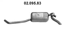 Eberspacher 02.095.83 Schalldaempfer Eberspacher 02.095.83 Schalldaempfer