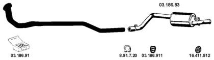 Eberspacher 022021 Muffler assy front Eberspacher 022021 Muffler assy front