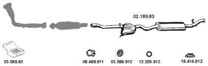 Eberspacher 022030 Schalldaempfer Eberspacher 022030 Schalldaempfer
