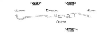 Veneporte 250205 Середній глушник вихлопних газів Veneporte 250205 Середній глушник вихлопних газів
