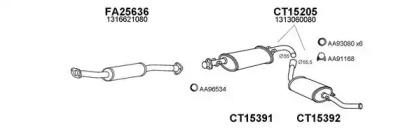 Veneporte 250453 Muffler assy front