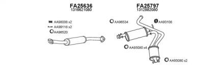 Veneporte 250456 Muffler assy front Veneporte 250456 Muffler assy front