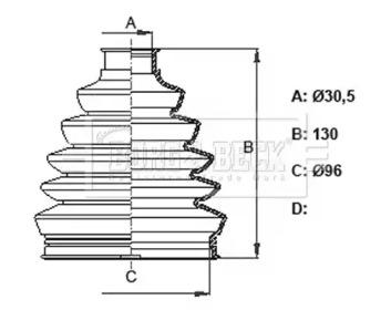 Borg & Beck BCB6332 Dust boot kit axle joint