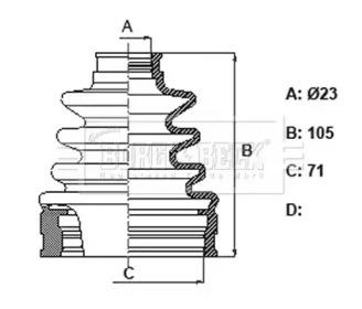 Borg & Beck BCB6347 Пильник привідного валу