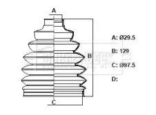 Borg & Beck BCB6427 Dust boot kit axle joint