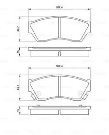 Bosch 0 986 493 340 Brake pads