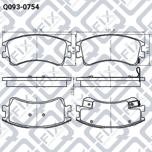 Q-FIX Q093-0754 Колодки гальмівні Q-FIX Q093-0754 Колодки гальмівні