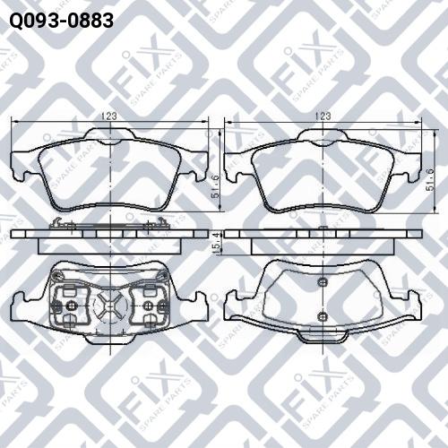 Q-FIX Q093-0883 Колодки гальмівні Q-FIX Q093-0883 Колодки гальмівні