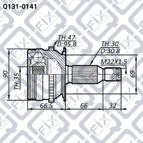 Q-FIX Q131-0141 Шрус Q-FIX Q131-0141 Шрус