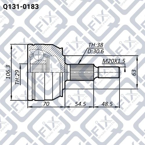 Q-FIX Q131-0183 Шрус