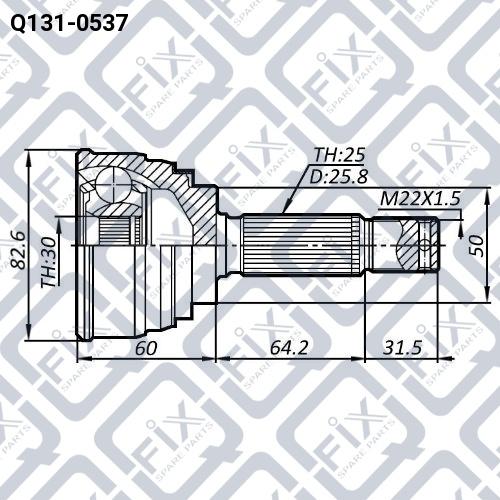 Q-FIX Q131-0537 Шрус Q-FIX Q131-0537 Шрус
