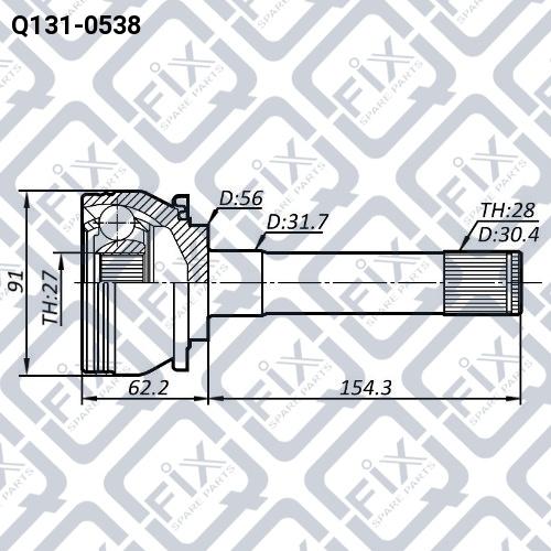 Q-FIX Q131-0538 Шрус