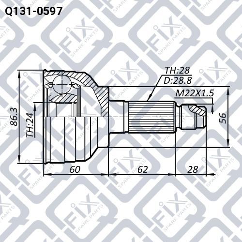 Q-FIX Q131-0597 Шрус Q-FIX Q131-0597 Шрус