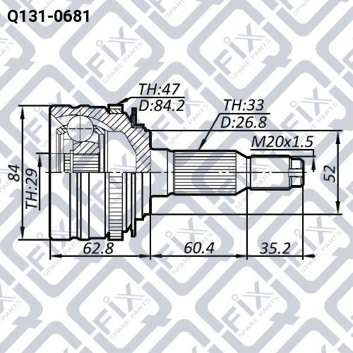 Q-FIX Q131-0681 Шрус Q-FIX Q131-0681 Шрус